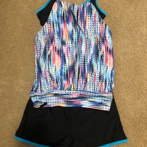 2 Piece Tankini Swimsuit Shorts Medium